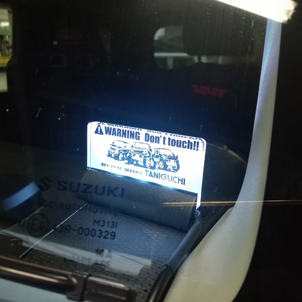 TANIGUCHI Illuminated Acrylic Warning Plate for Jimny