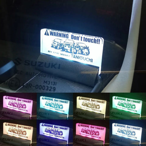 TANIGUCHI Illuminated Acrylic Warning Plate for Jimny