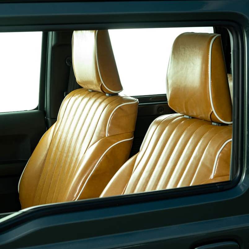 SHOWA GARAGE Antique Leather Seat Covers with Piping Jimny (2018-ON)
