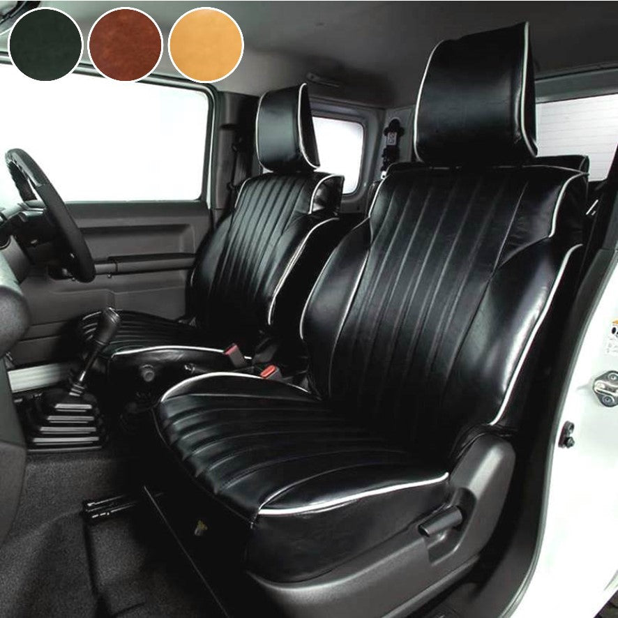 SHOWA GARAGE Antique Leather Seat Covers with Piping Jimny (2018-ON)