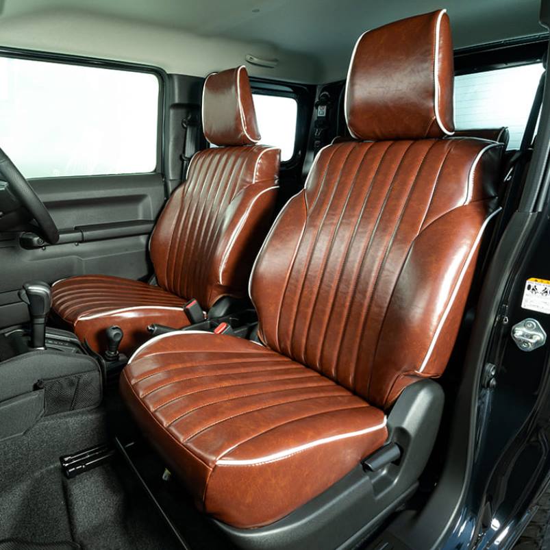 SHOWA GARAGE Vintage Leather Seat Covers with Piping Jimny JB74 (2018-ON)