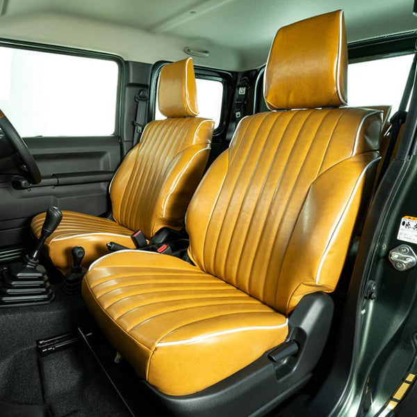 SHOWA GARAGE Vintage Leather Seat Covers with Piping Jimny JB74 (2018-ON)