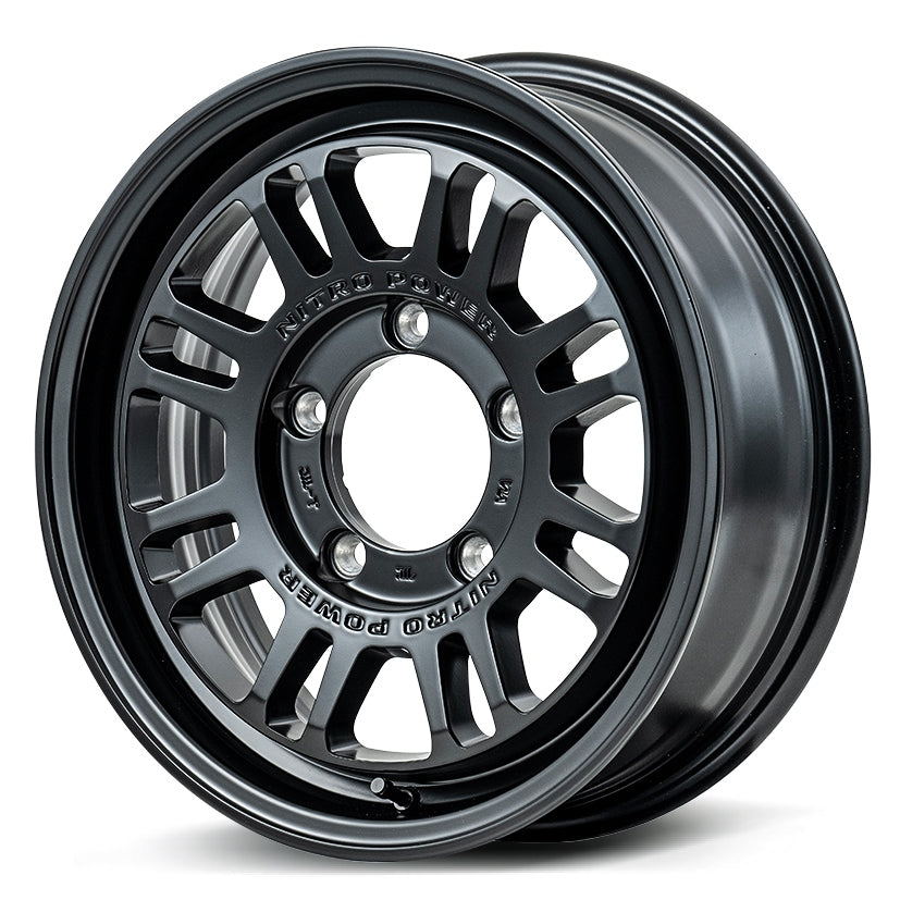 MID NITRO POWER M16 ASSAULT Semi-glossy Black 16" Wheels for Jimny