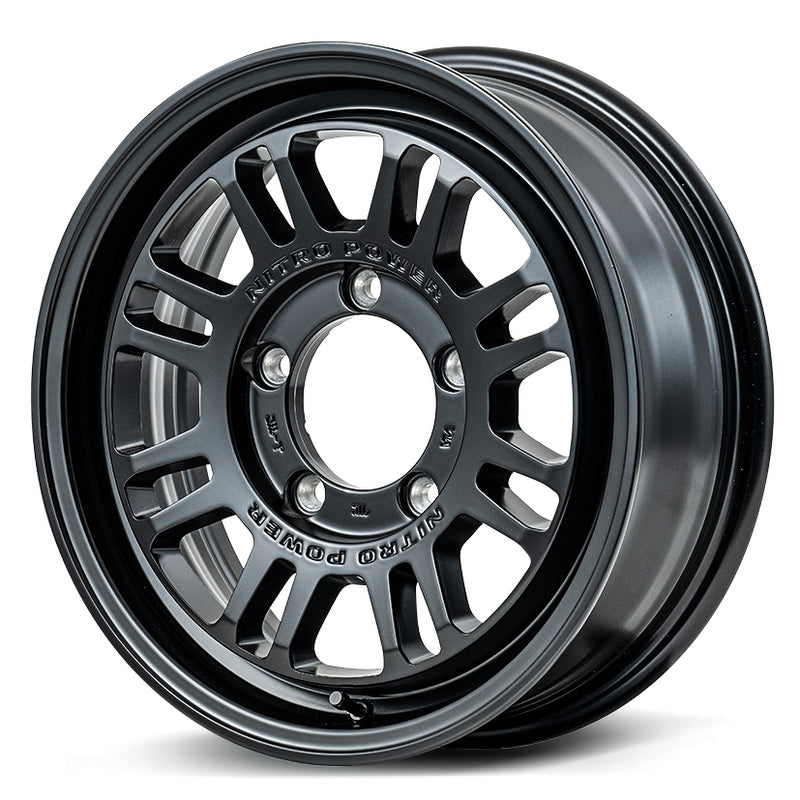 MID NITRO POWER M16 ASSAULT Semi-glossy Black 16" Wheels for Jimny