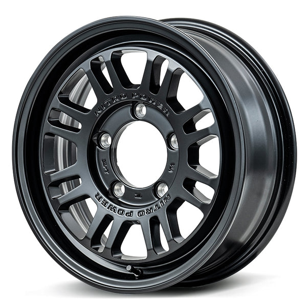 MID NITRO POWER H16 ASSAULT Semi-glossy Black 16" Wheels for Jimny