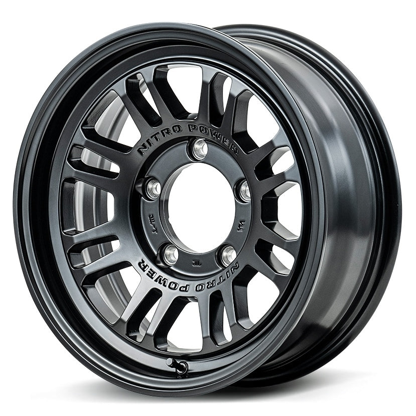 MID NITRO POWER M16 ASSAULT Semi-glossy Black 16" Wheels for Jimny