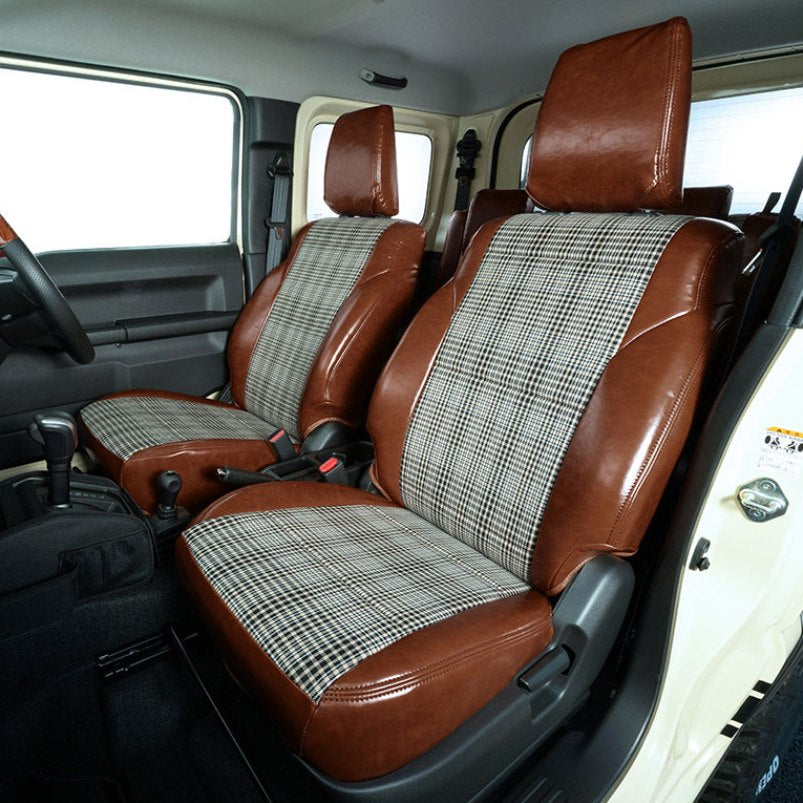 SHOWA GARAGE Leather Glen Plaid Seat Covers Jimny (2018-ON)