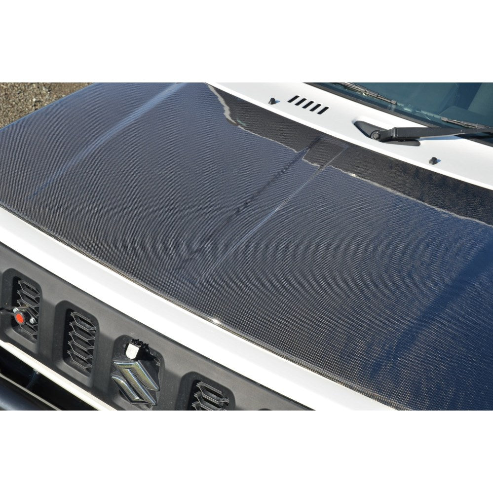 RV4 WILD GOOSE Carbon FRP Trial Bonnet with Air Vents Jimny (2018-ON)