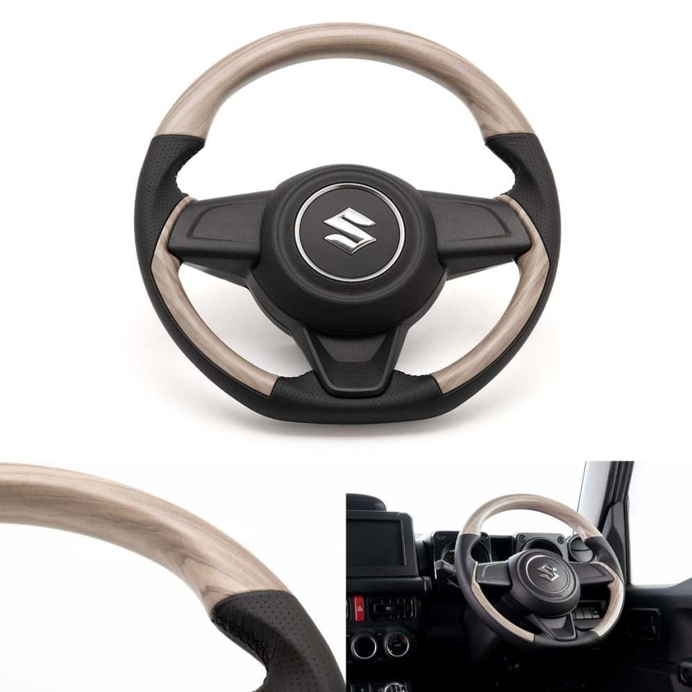 SHOWA GARAGE Leather Combination Steering Wheel Matte Jimny (2018-ON)