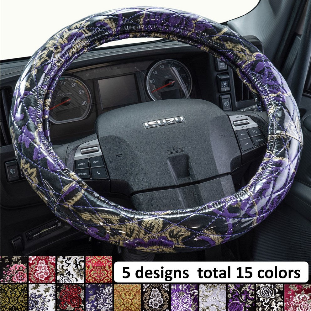 GRACE MADONNA Kinkazan-ori Steering Wheel Cover Quilted Type