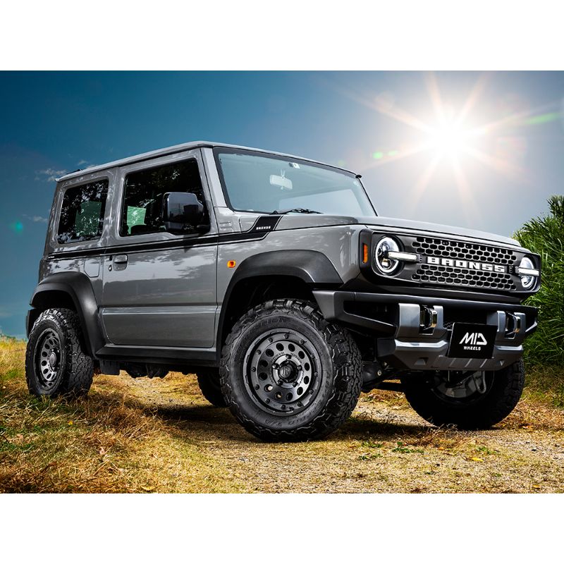 MID NITRO POWER H12 SHOTGUN Barrel Black 16" Wheels for Jimny