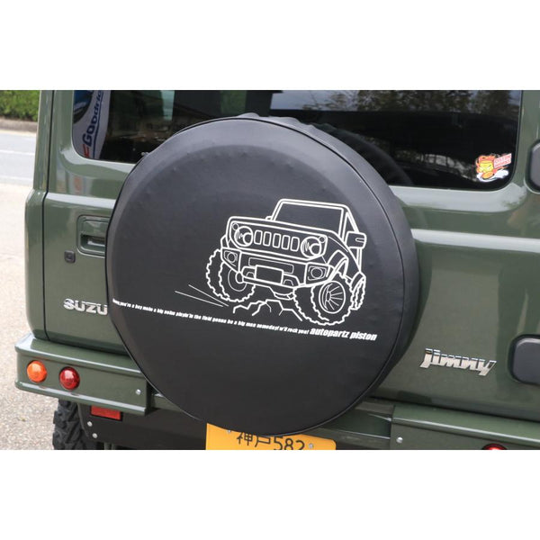 PISTON WORKS Spare Tire Cover with Jimny JB74 Illustration
