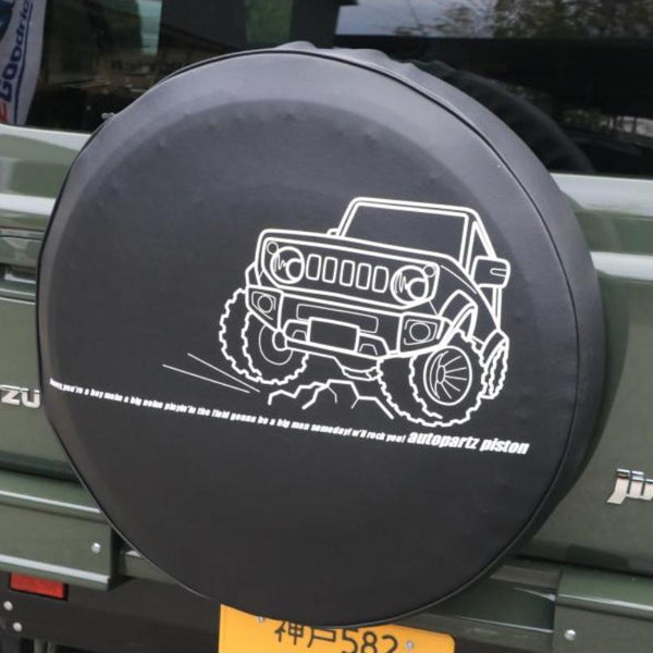 PISTON WORKS Spare Tire Cover with Jimny JB74 Illustration