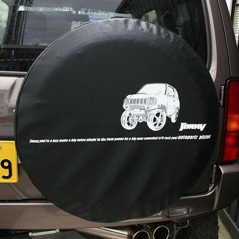 PISTON WORKS Spare Tire Cover with Jimny JB23 Illustration