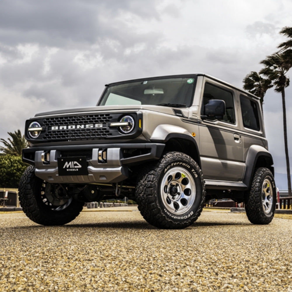 MID Garcia Palm8 SEMI GLOSS BLACK 16" Wheels for Jimny