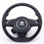 SHOWA GARAGE Leather Combination Steering Wheel Glossy Jimny (2018-ON)