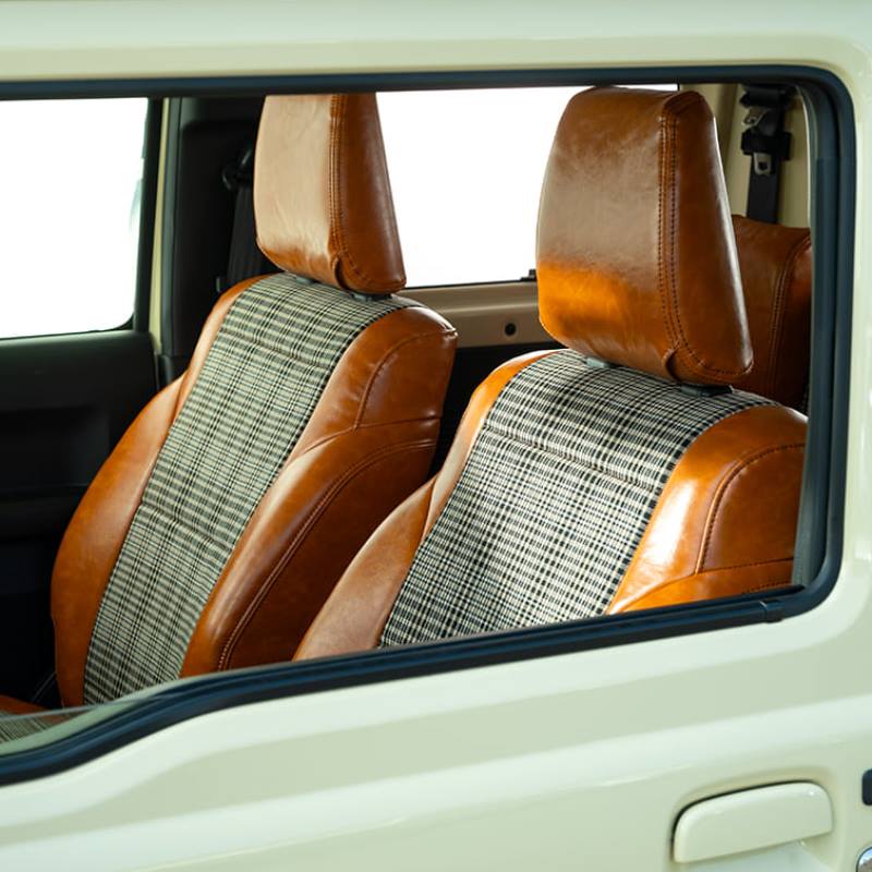 SHOWA GARAGE Leather Glen Plaid Seat Covers Jimny (2018-ON)