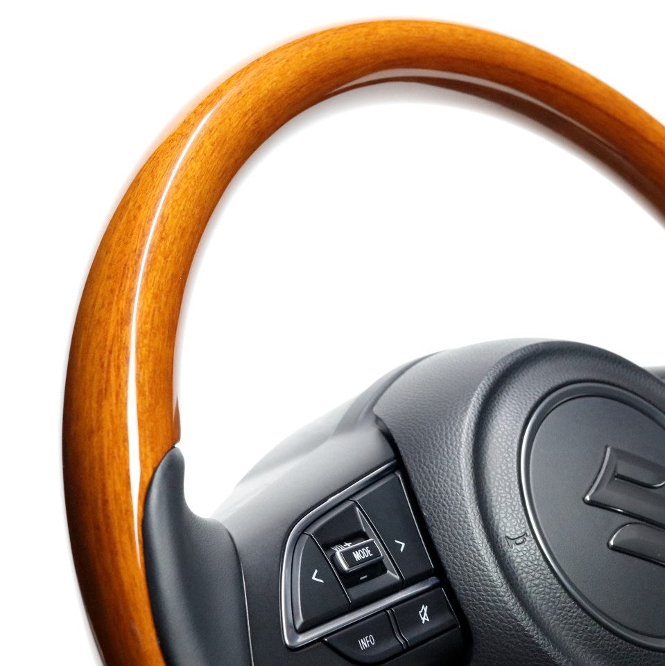REAL Genuine All Wood Leather Steering Wheel Jimny JB74 SWIFT