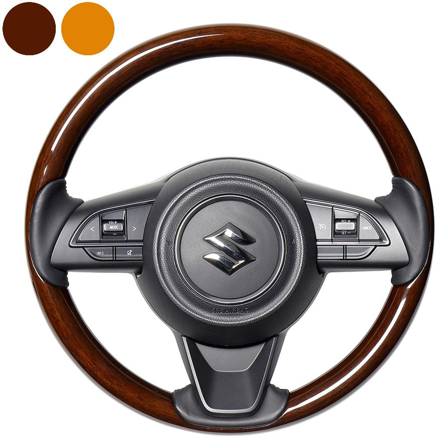 REAL Genuine All Wood Leather Steering Wheel Jimny JB74 SWIFT