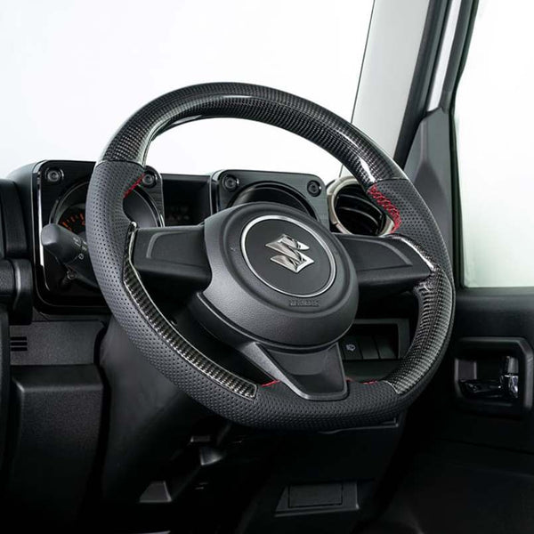 SHOWA GARAGE Carbon Steering Wheel with Genuine Leather Jimny JB74 (2018-ON)