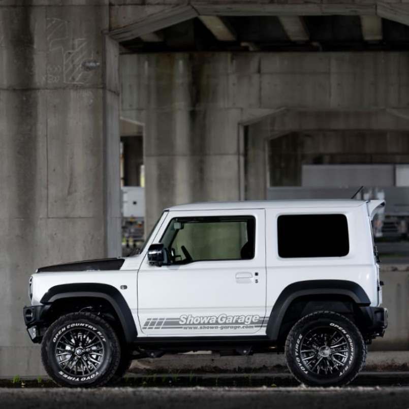 SHOWA GARAGE SR432 Glossy Black set of Wheels for Jimny from