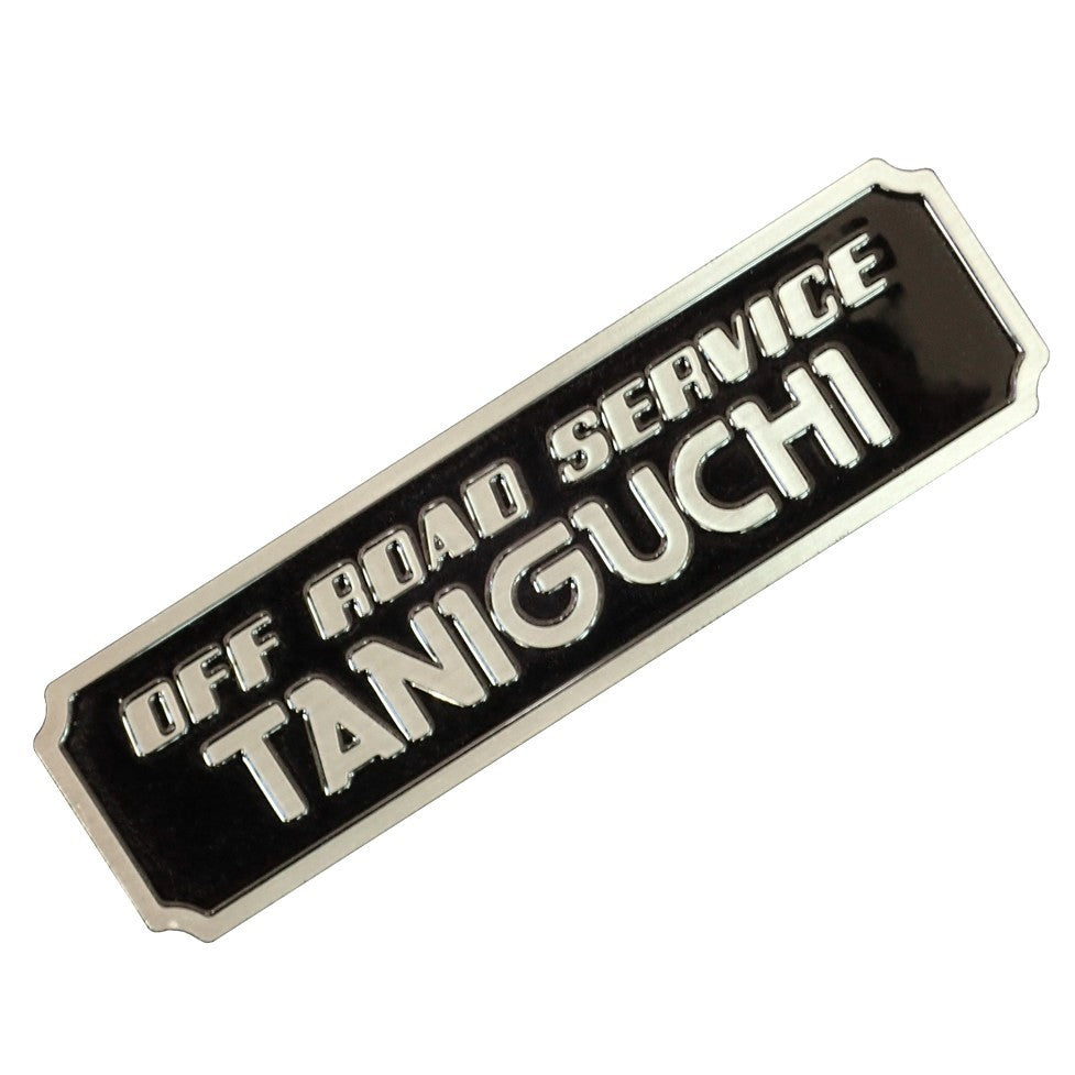 TANIGUCHI Stainless Steel Logo Plate 7x2cm