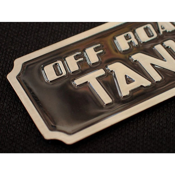 TANIGUCHI Stainless Steel Logo Plate 7x2cm