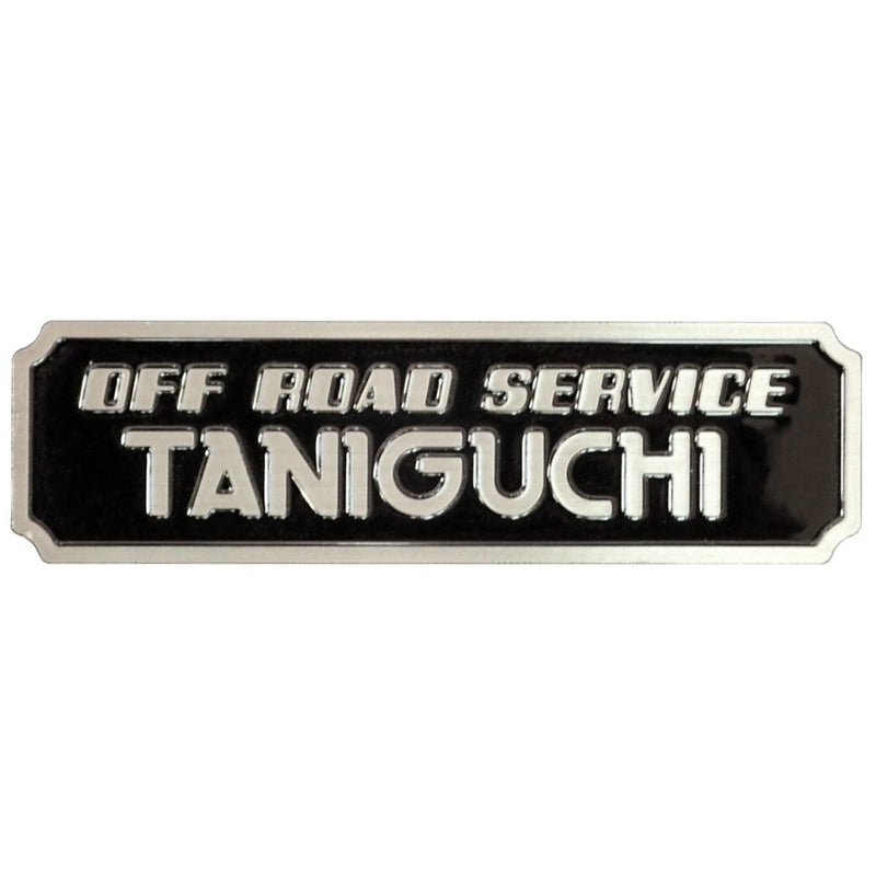 TANIGUCHI Stainless Steel Logo Plate 7x2cm