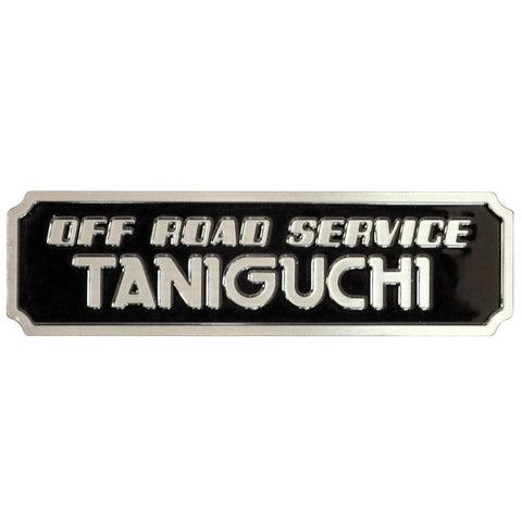 TANIGUCHI Stainless Steel Logo Plate 7x2cm