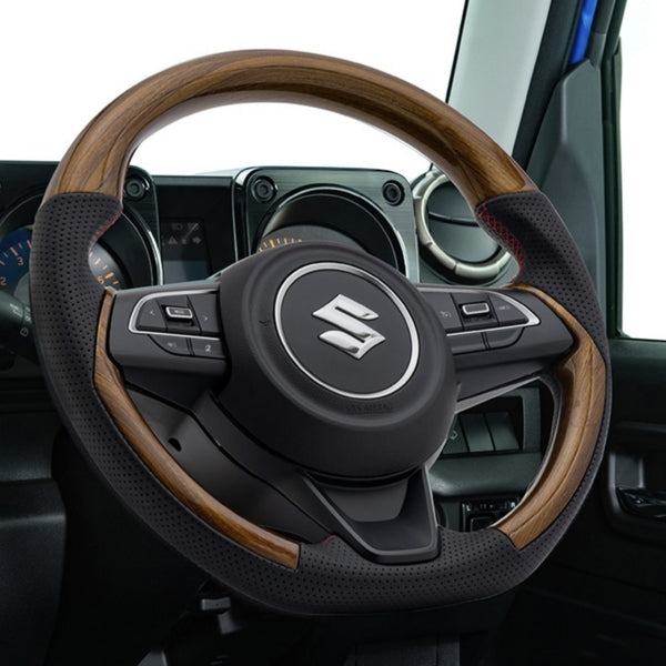 SHOWA GARAGE Leather Combination Steering Wheel Glossy Jimny (2018-ON)