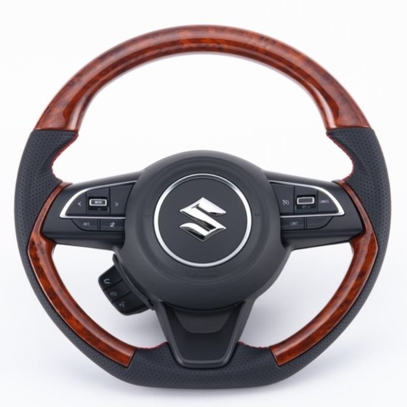 SHOWA GARAGE Combination Leather Wood Steering Wheel Jimny JB74