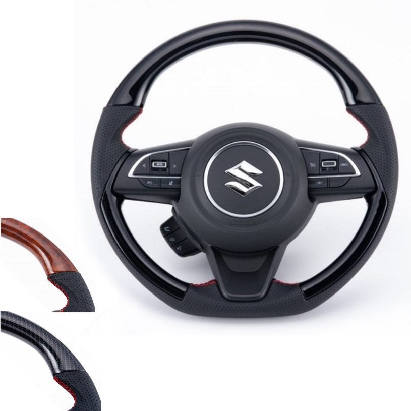 SHOWA GARAGE Leather Combination Steering Wheel Glossy Jimny JB74 (2018-ON)