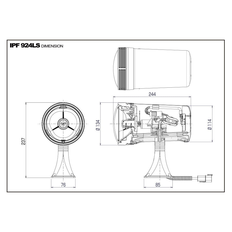 IPF LED Searchlight with Remote Control (924SL)