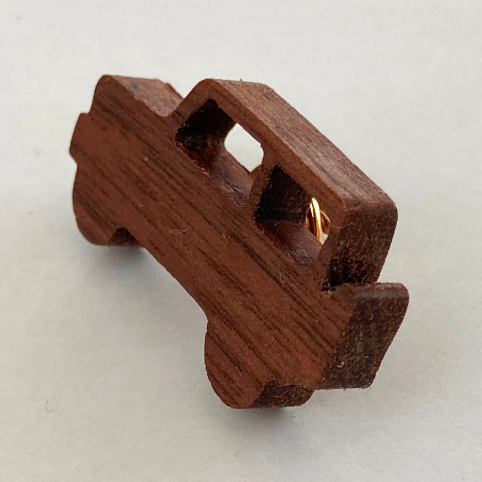 Handmade Jimny-shaped Wooden Lapel Pin