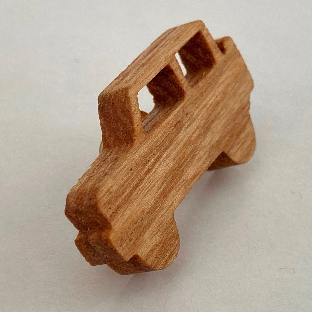 Handmade Jimny-shaped Wooden Lapel Pin
