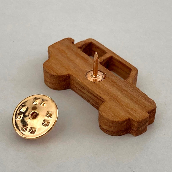 Handmade Jimny-shaped Wooden Lapel Pin