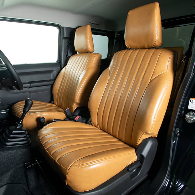 SHOWA GARAGE Premium Leather Seat Covers Yellow Jimny JB74 (2018-ON)