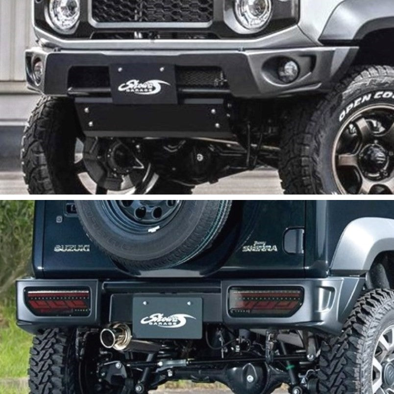 SHOWA GARAGE Front Rear Bumpers Skid Plate set type 2 Jimny JB74