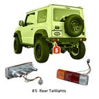 RV4 WILD GOOSE Heavy-duty Steel Rear Bumper type 1 Jimny (2018-ON)