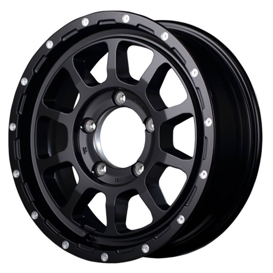 MID NITRO POWER M10 PERSHING Semi-Gloss Black 16" Wheels for Jimny