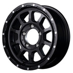 MID NITRO POWER M10 PERSHING Semi-Gloss Black 16" Wheels for Jimny