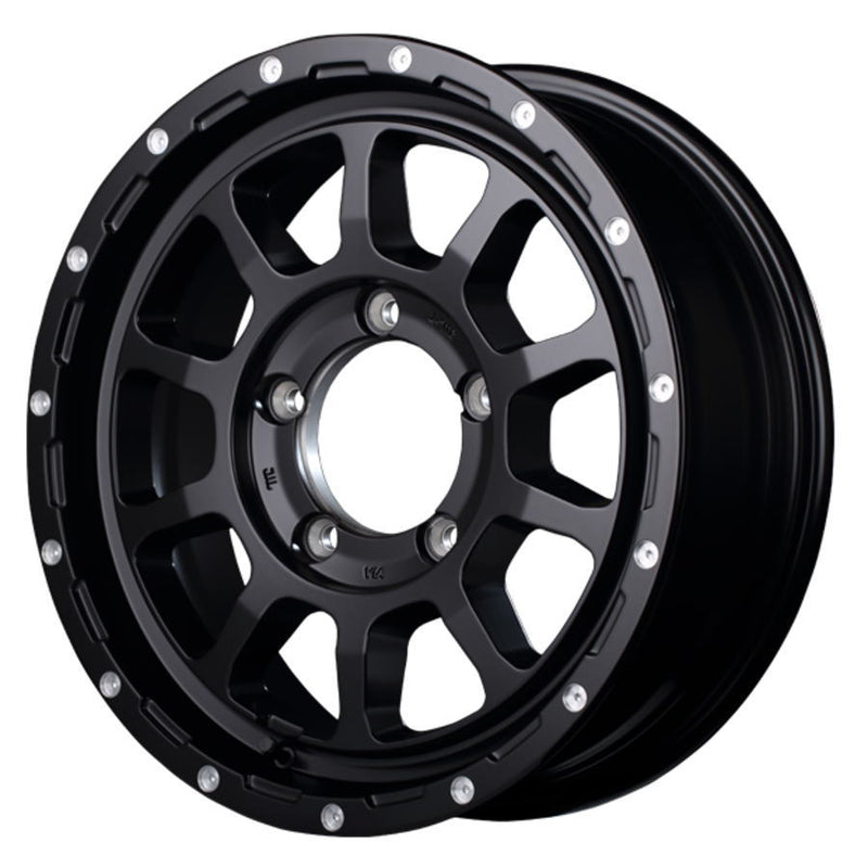 MID NITRO POWER M10 PERSHING Semi-Gloss Black 16" Wheels for Jimny