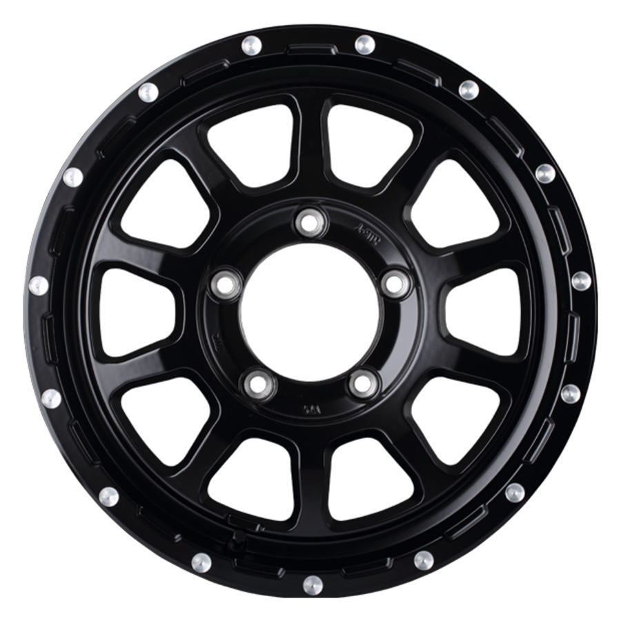 MID NITRO POWER M10 PERSHING Semi-Gloss Black 16" Wheels for Jimny