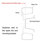 PLOT Rotopax Spare Tire Adjustable Mount Bracket for Land Cruiser