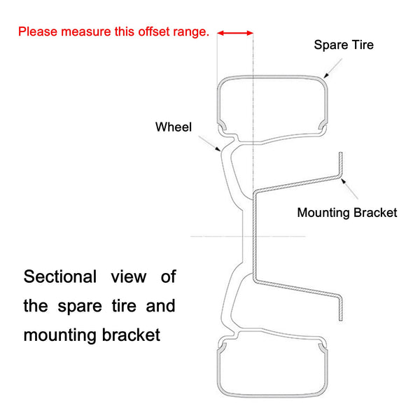 TANIGUCHI Rotopax Spare Tire Adjustable Mount Bracket for Jimny