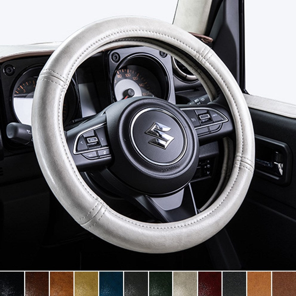 GRACE CRUM Synthetic Leather Steering Wheel Cover Jimny Made In Japan ...