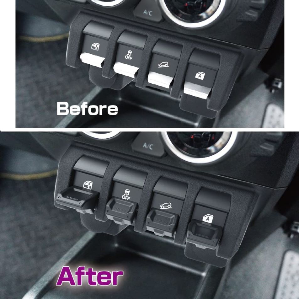 EXEA set of four Switch Extenders black Jimny (2018-ON)