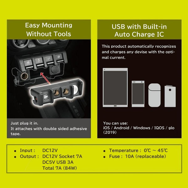 CARMATE USB Socket Power Unit Jimny JB74 (2018-ON)