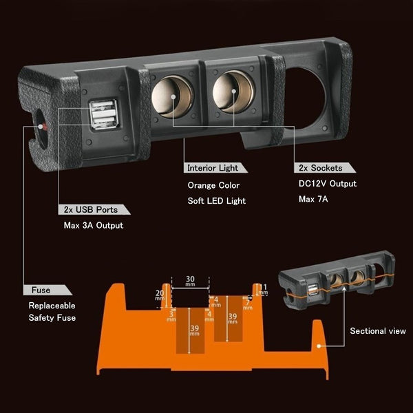 CARMATE USB Socket Power Unit Jimny JB74 (2018-ON)