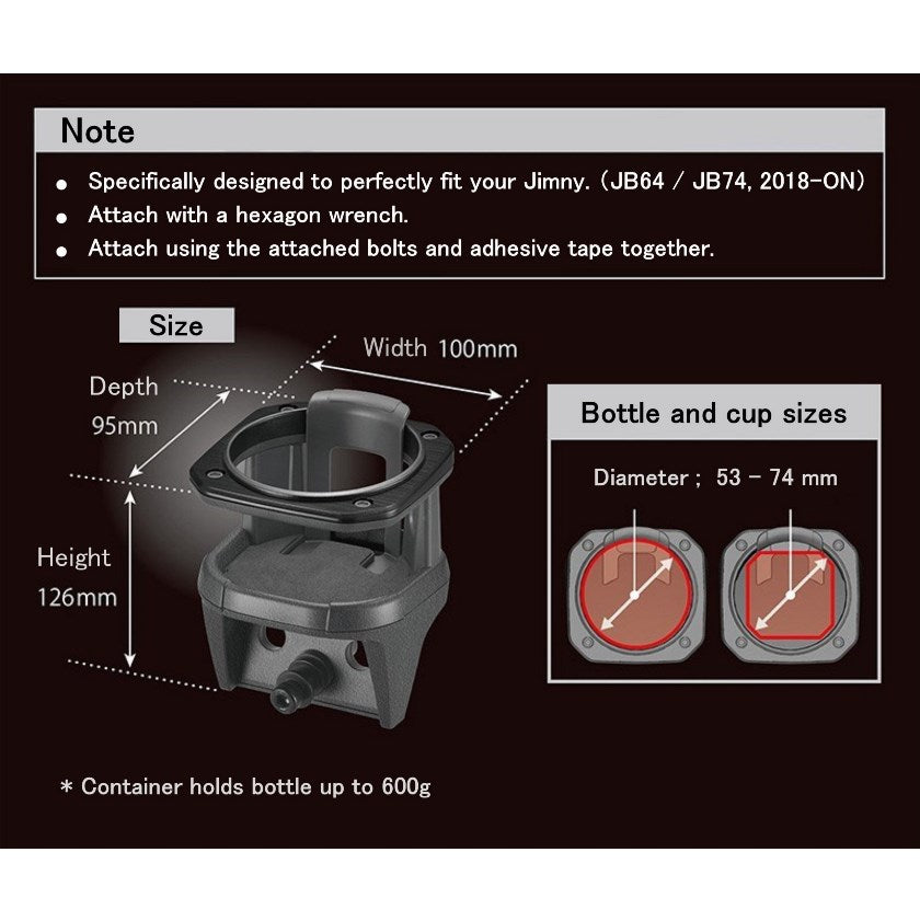 CARMATE Drink Cup Holder Jimny (2018-ON)